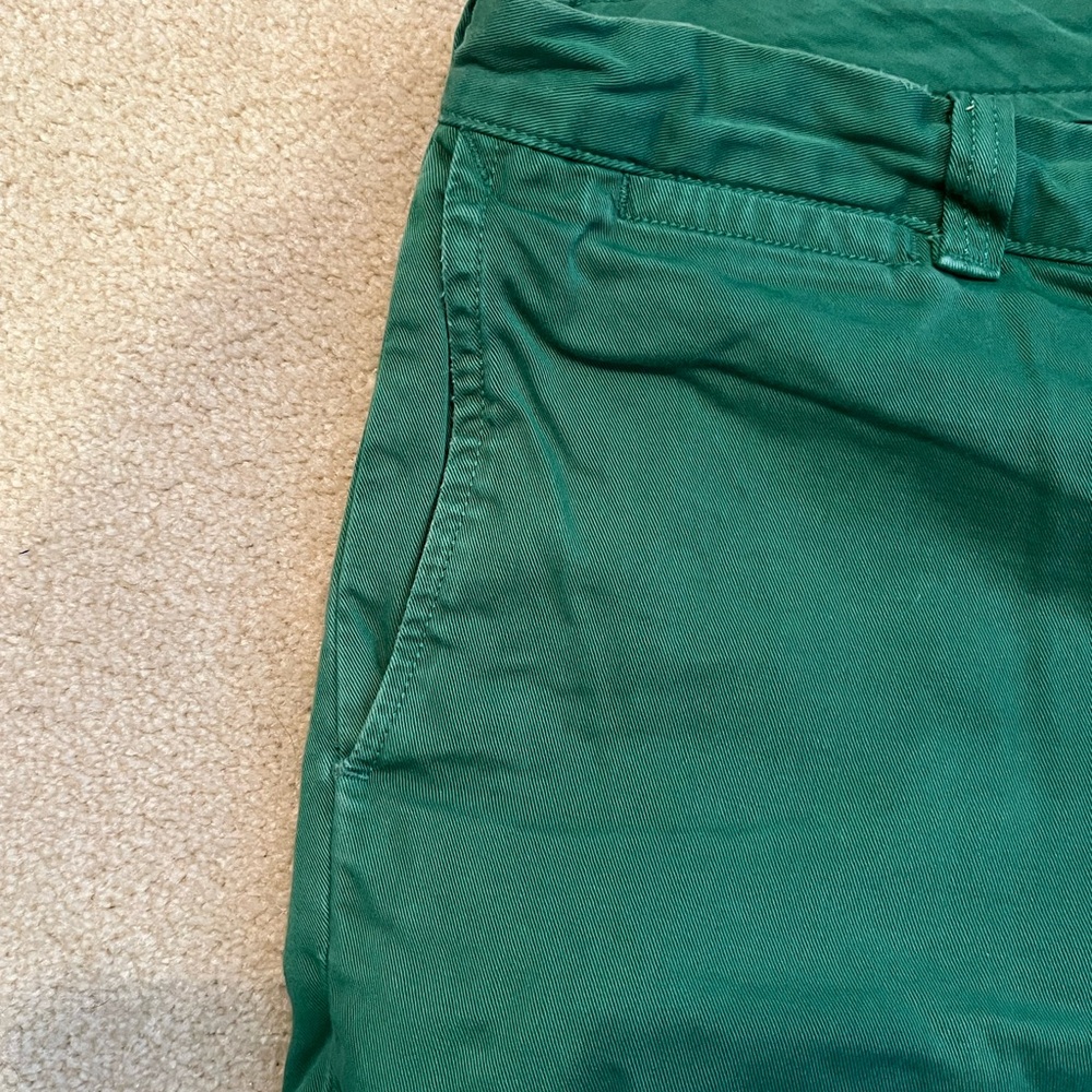 J. Crew Stanton Classic Green Flat Front Shorts size 34 - Picture 4 of 5